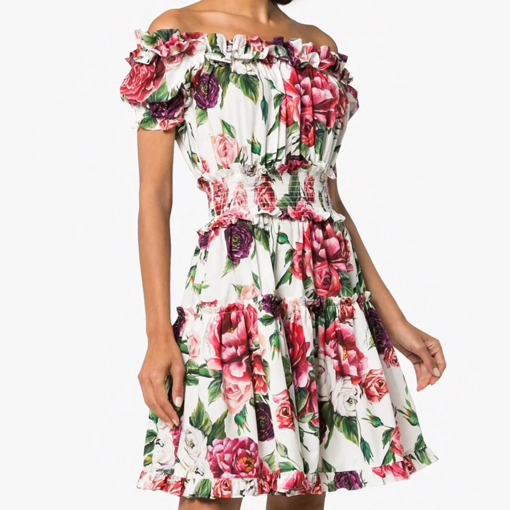 Women’s Dolce & Gabbana Floral Peony Print Dress size 36 (EU)/ 0-2 (US) … - Picture 5 of 14